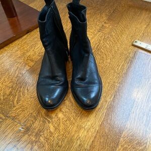 Sleek Black Leather Ankle Boots